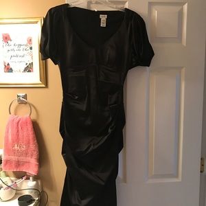 Cache black Satin dress